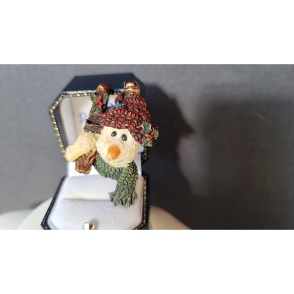 Vintage Snowman Brooch - Picture 1 of 10